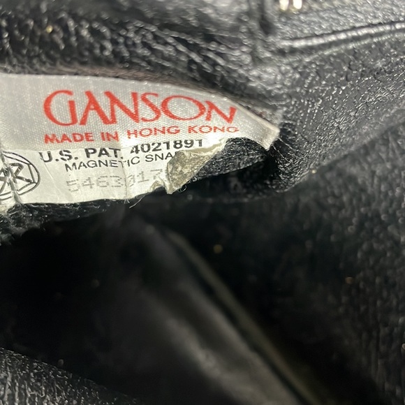 Ganson vintage leather shoulder bag purse black - Picture 12 of 16